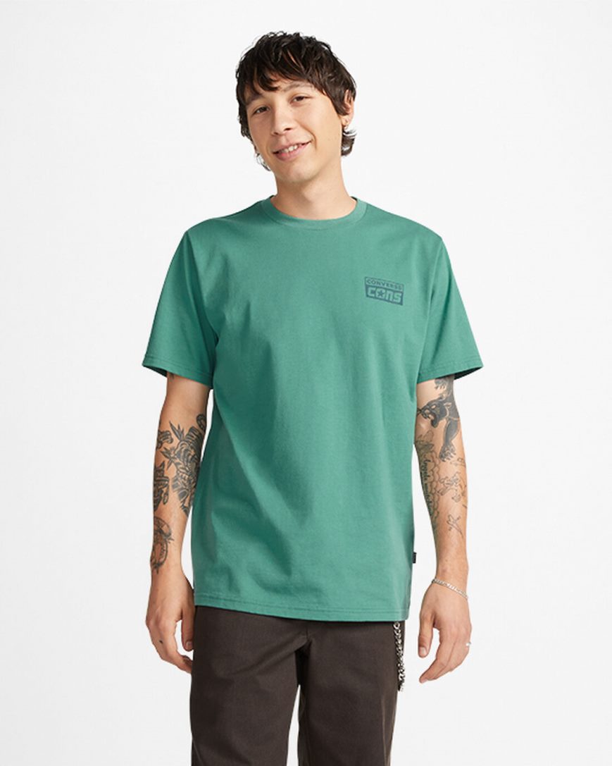 Men\'s Converse CONS Graphic T-Shirts Green | AU 05483N